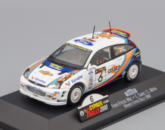 FORD FOCUS WRC #6 C.SAINZ - L.MOYA Winner CYPRUS RALLYE 2000, white / blue