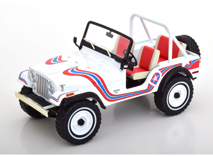 JEEP CJ-5 Super Jeep (1973), white red blue