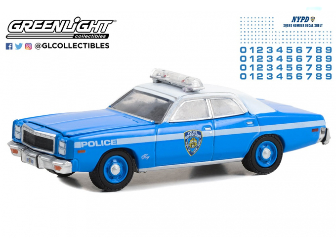 PLYMOUTH Fury "New York City Police Dept (NYPD)" 1977 с листом декалей