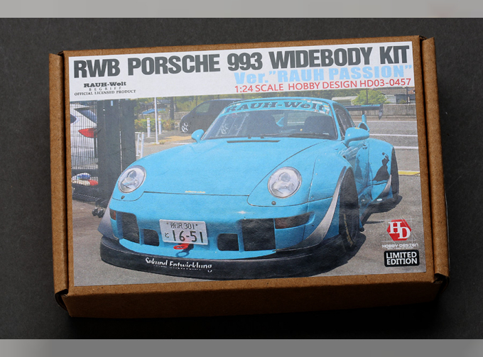 Конверсионный набор RWB Porsche 993 Widebody Kit для моделей Ver."Rauh Passion" (Resin+PE+Decals+Metal parts)