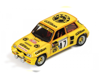 RENAULT 5 Turbo #47 P.Rouby-A.Giron Rally Monte-Carlo 1982, yellow