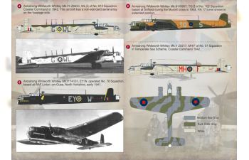 Декаль Armstrong Whitworth A.W.38 Whitley The complete set 2 leaf