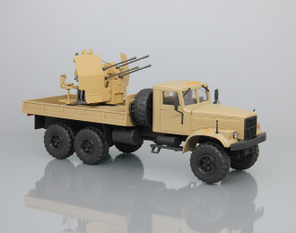 КРАЗ-255 с зенитной 4-х ствольной установкой FLAK-38, песочный