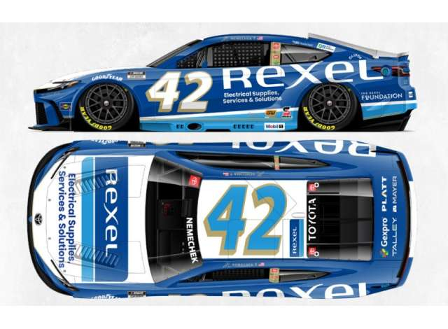 Toyota Camry XSE #42 John Hunter Nemechek *Rexel*, blue/white 2026