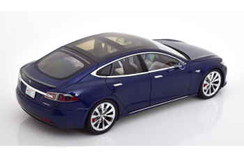 TESLA Model S P100D (2016), dark blue-metallic