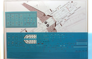 Декаль для Boeing 737-800 Pacific Blue Old with stencils