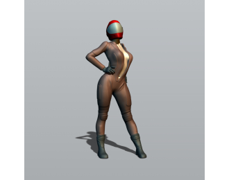 Фигура Байкерша, окрашенная