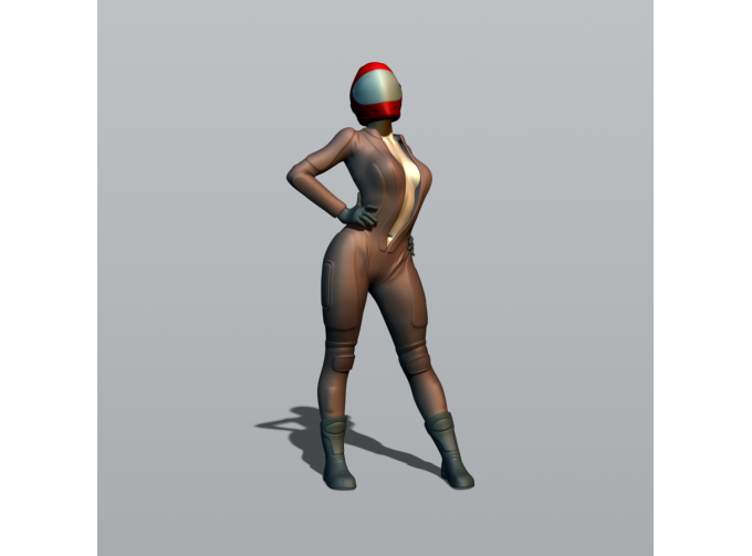 Фигура Байкерша, окрашенная