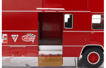 OM FIAT 150 Rolfo Scuderia Ferrari Race Car Transporter of the 70s  (1967), red