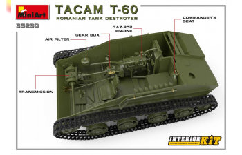 Сборная модель Танк TACAM T-60 ROMANIAN TANK DESTROYER. INTERIOR KIT