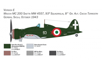 Сборная модель AERMACCHI C.200 Airplane Military 1939