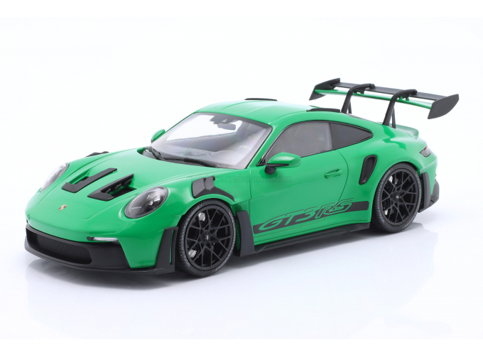 PORSCHE 911 992 Gt3 Rs Coupe (2023) - Silver Rims, Green Black