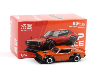 NISSAN Skyline GT-R V8 Drift (Kenmeri), orange / black
