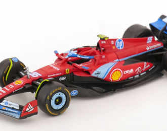 FERRARI F1 Sf-24 Team Scuderia Ferrari №55 5th Miami Gp (2024) Carlos Sainz, Red Black Light Blue
