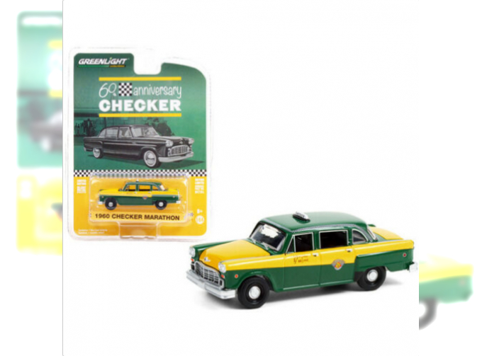 Checker Marathon Taxi Green and Yellow Checker 60th 1960