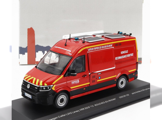 MAN Tge L2h2 Van Lanery Vrr Sdis 13 Gard Vehicule Reconnaissance Robotisee Bouches Du Rhone Sapeurs Pompiers (2020), Red Yellow