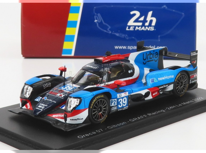 ORECA Gibson 07 Gk428 4.2l V8 Team Graff Racing N39 24h Le Mans (2022) E.Trouillet - S.Page - D.Droux, Light Blue Red White