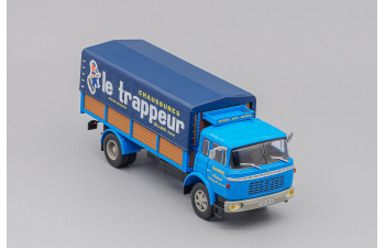 BERLIET GRK 10 Truck Telonato Le Trappeur 2-assi 1962, blue / brown