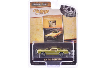 FORD Thunderbird "Treat Yourself to One of the World's Great Luxury Car Buys" (1976), Gold/Beige