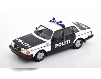 VOLVO 240 Gl Politi Norway Police 1986, Black White