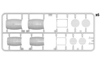 Сборная модель Деревянные бочки. Средний размер