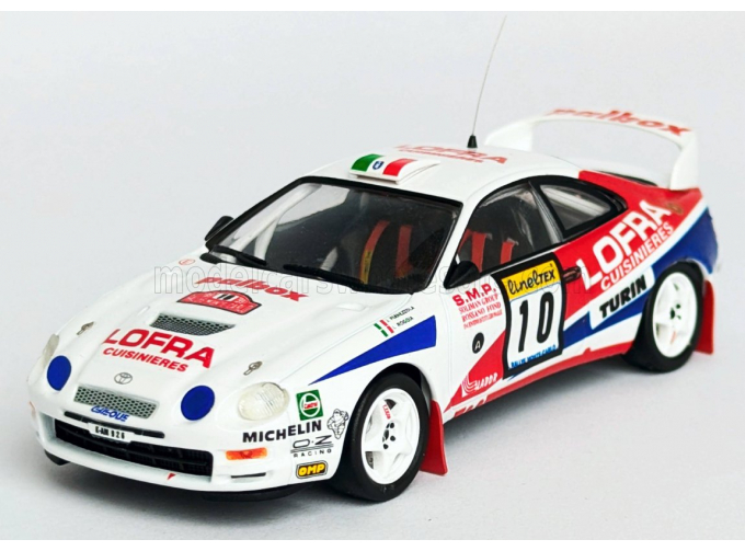 TOYOTA Celica Gt-four №10 Rally Montecarlo (1996) Gilberto Pianezzola - Loris Roggia, White Red Blue