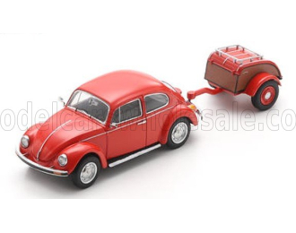 VOLKSWAGEN Beetle with trailer Westfalia (1979), red
