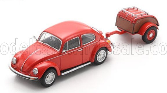 VOLKSWAGEN Beetle with trailer Westfalia (1979), red