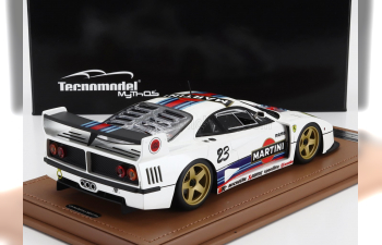 FERRARI F40 Lm N 23 Martini Racing Version (1996) - With 5 Spoke Golden Rims, White