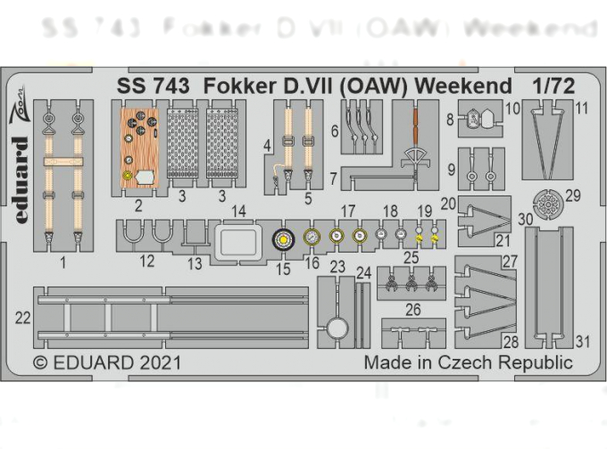 Фототравление для Fokker D. VII (OAW) Weekend