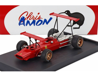 FERRARI F1 312 Doppio Alettone Prove Practice Modena Italy (1969) Chris Amon, Red