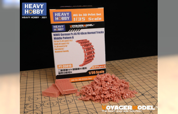 WWII German Pz.III/IV 40cm Normal Tracks Middle Pattern B (Fit for Pz.III ausf.F-N /StuG.III ausf.F-G/Pz.IV ausf.G-H/Narshorn/Hummel family)