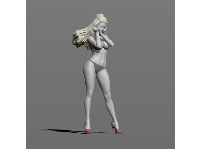 Фигура Ветер в волосах, окрашенная