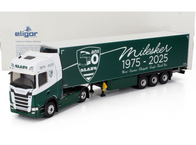 SCANIA S500 Semi Frigo Truck Olano Transports (2024), Green White