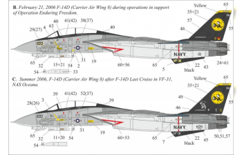 Декаль для F-14D Tomcat VF-31 Last Cruise