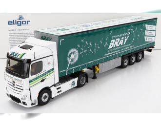 MERCEDES-BENZ ACTROS 5 TRUCK TELONATO BRAY TRANSPORTS (2020), WHITE GREEN