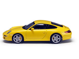 PORSCHE 911 (997) Carrera S 2005, yellow