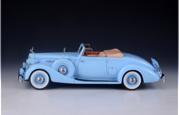 PACKARD Twelve 1407 Bohman & Schwartz Convertible Coupe 1936 Light Blue