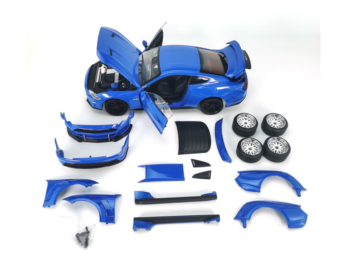 Сборная модель FORD Mustang GT with Wide Body Kit (2019), blue metallic