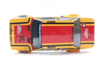 FIAT 131 Abarth Team Calberson №12 7th Rally Montecarlo (1980) Michelle Mouton - Annie Arrii, Yellow Black Red