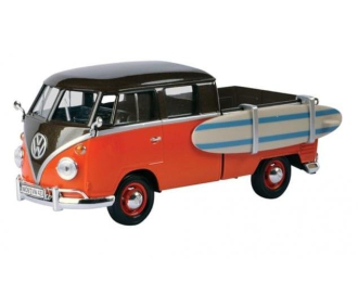 VOLKSWAGEN Type 2 (T1) Pickup с серфом, grey / orange