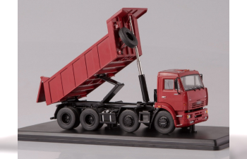 Камский грузовик 6540 8х4 самосвал ранний, темно-красный