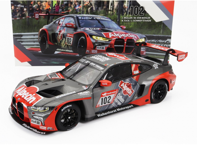 BMW 4-series M4 Gt3 Team Walkenhorst Motorsport N102 24h Nurburgring (2022) Jorg Muller - Mario Von Bohlen - Ben Tuck - Jorn Schmidt Staade, Grey Orange