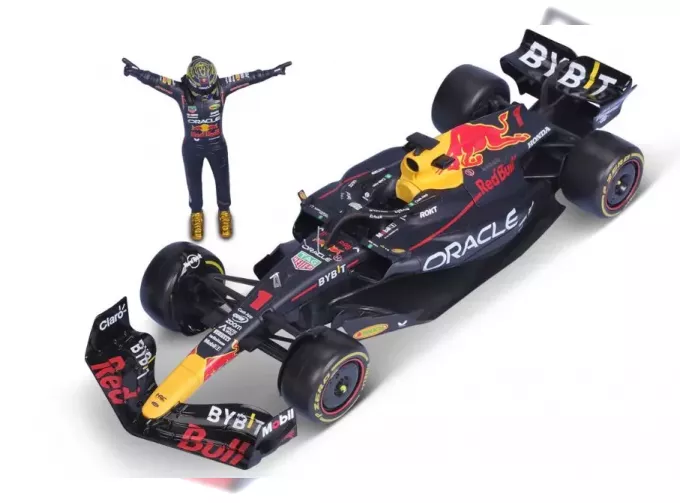 RED BULL F1 Rb19 Team Oracle Red Bull Racing №1 World Champion Season (2023) Max Verstappen, Matt Blue Yellow Red