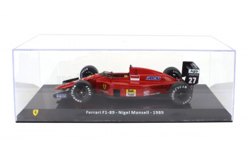 FERRARI F1 F1-89 №27 Season (1989) Nigel Mansell - Con Vetrina - With Showcase, Red Black