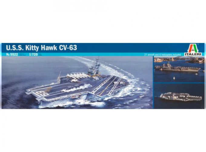 Сборная модель Корабль U.S.S. KITTY HAWK CV-63