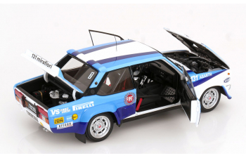 FIAT 131 ABARTH №2 WINNER RALLY PIANCAVALLO (1981) A.BETTEGA - M.PERISSINOT, WHITE BLUE