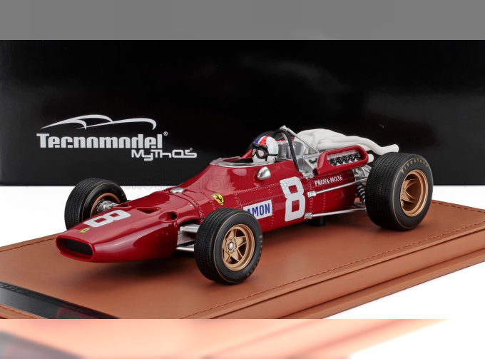 FERRARI F1 312 F1-67 №8 German Gp (with Pilot Figure) (1967) Chris Amon, Red