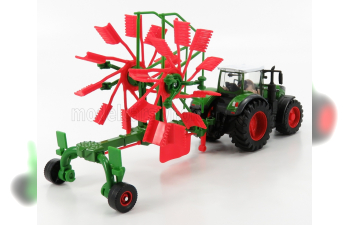 FENDT Vario 1050 Tractor With Whirl Rake Trailer (2016), Green Grey Red