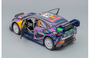 FORD Puma Rally1 Red Bull Team Ford World Rally M-sport N19 Winner Rally Montecarlo (2022) S.Loeb - I.Galmiche, Purple Yellow Black